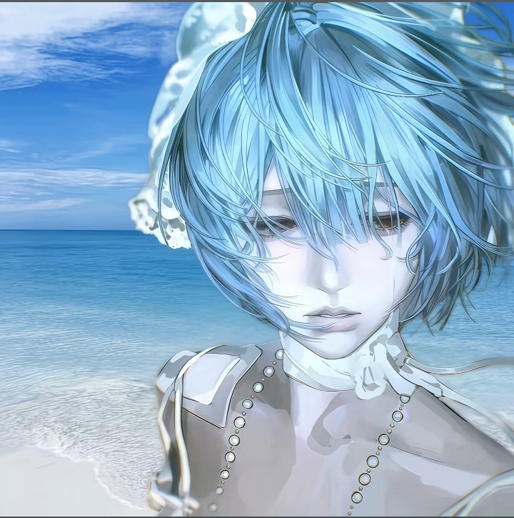 落雪中的流水